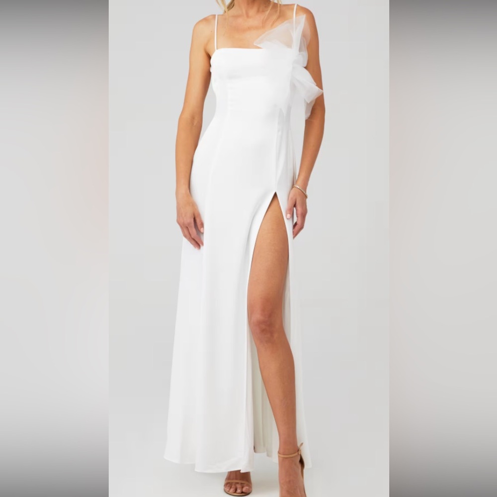 Katie May Blossom Gown Elegant White Evening Gown XS